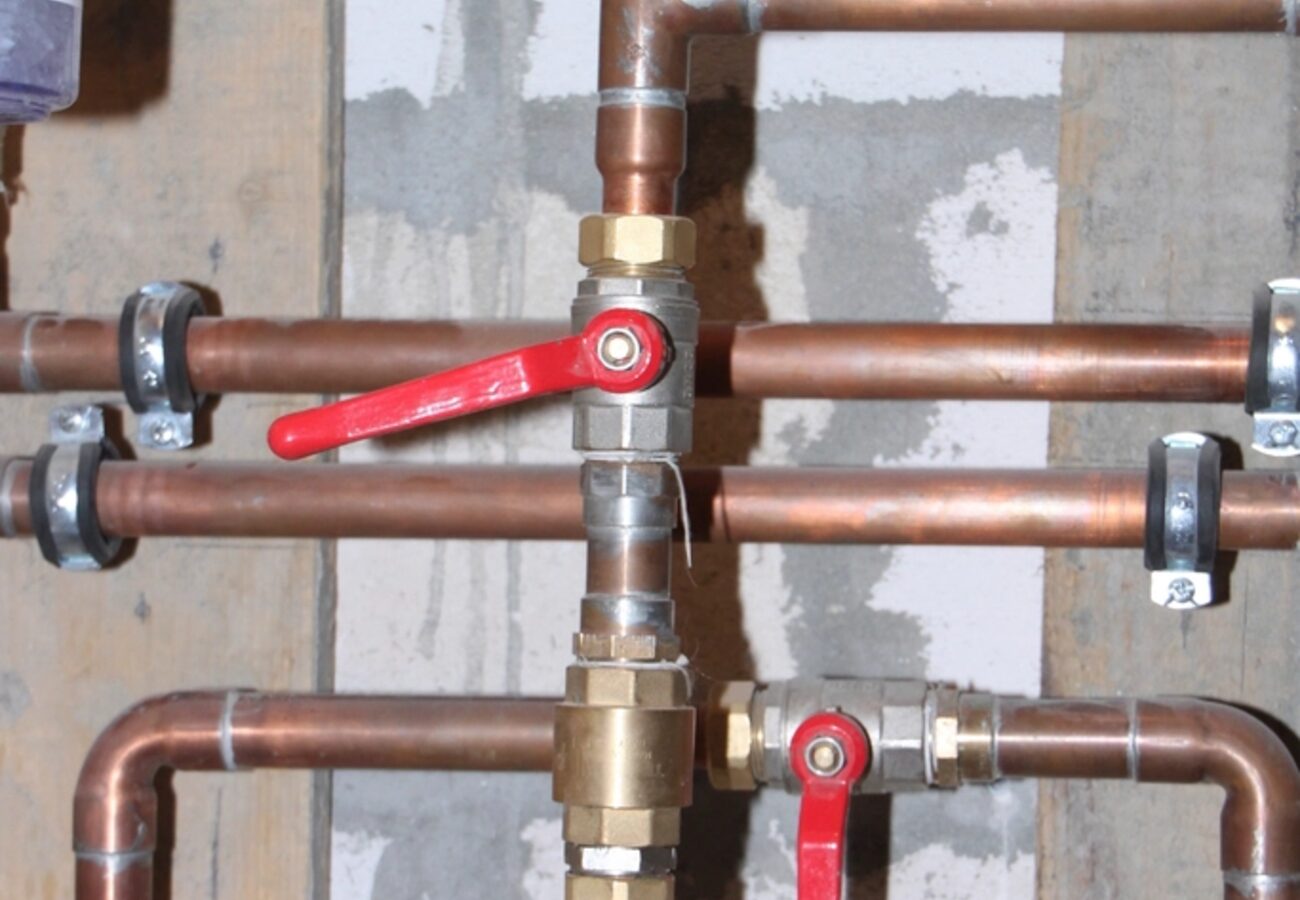 Copper supply lines and shutoff valves